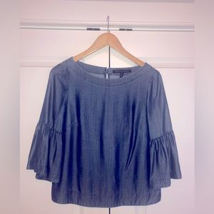 WHBM, dark denim/chambray type top, excellent shape. Non-smoking home